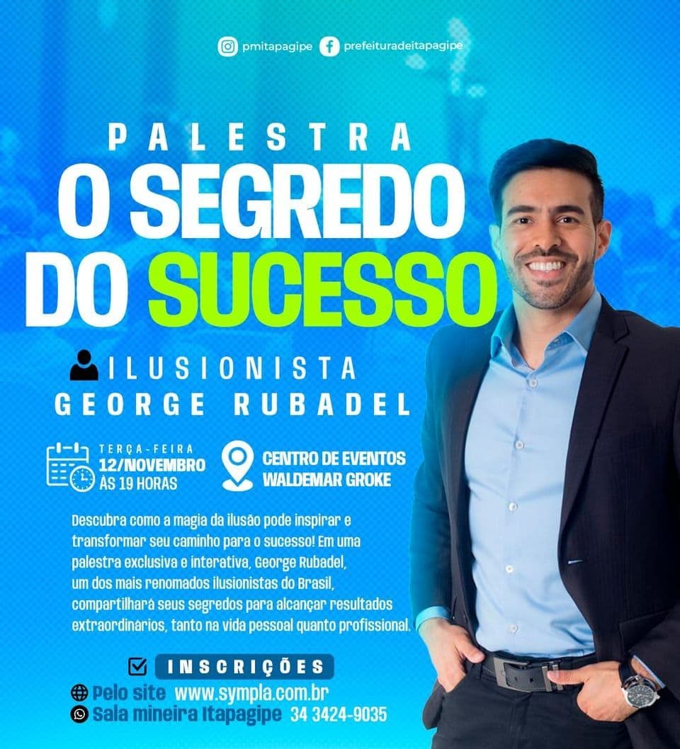 Ilusionista George Rubadel estará em Itapagipe
