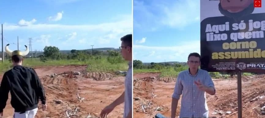 Prefeito do Prata inova com campanha inusitada e bem-humorada para descarte correto do lixo