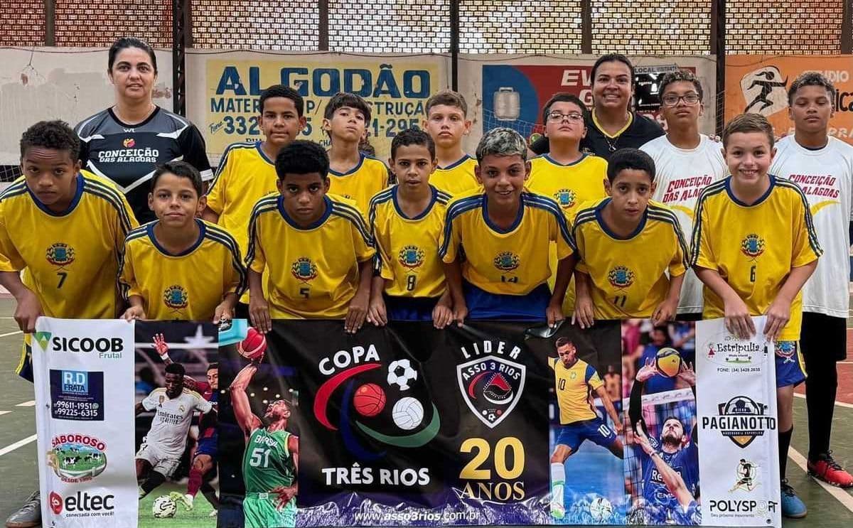 Copa 3 Rios de Futsal Infantil movimenta feriado em Conceição das Alagoas