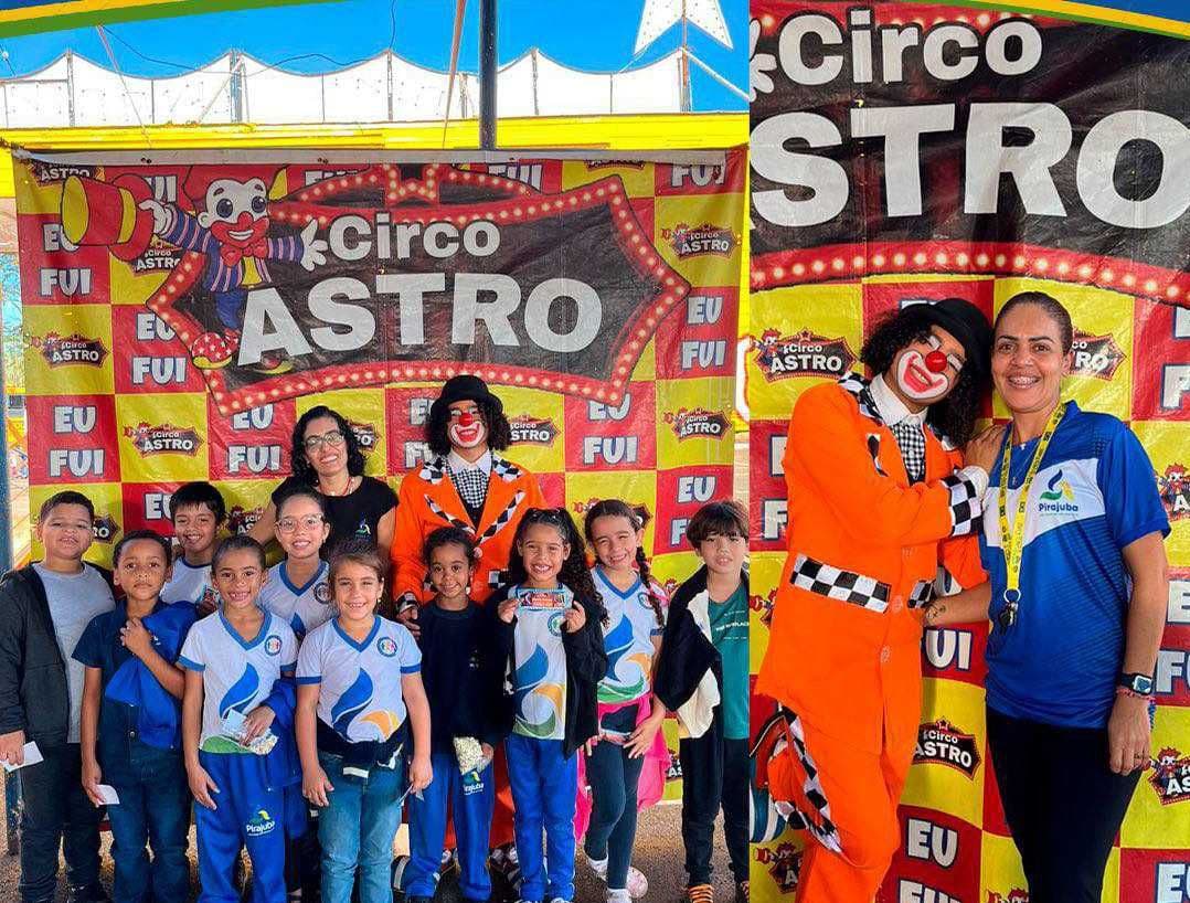 Manhã mágica no circo encanta cerca de 800 crianças de Pirajuba
