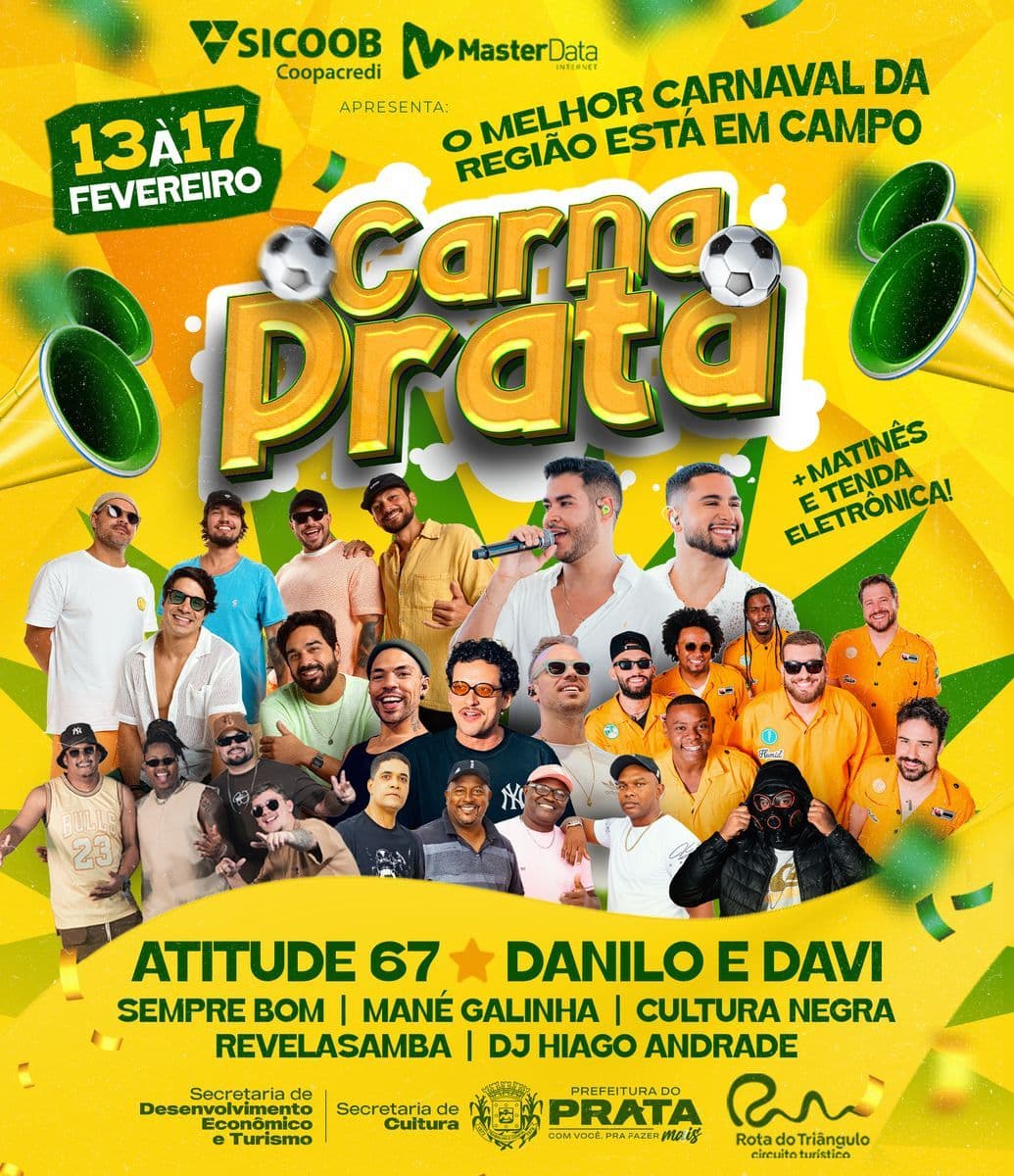 PREFEITURA DO PRATA DIVULGA PROGRAMAÇÃO COMPLETA DO CARNAPRATA 2026