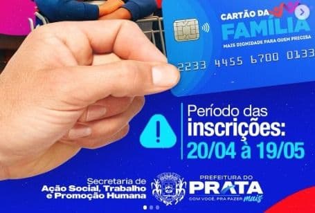 Prazo para cadastro no Cartão da Família será aberto e moradores devem ficar atentos