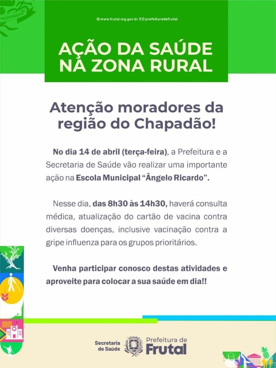 Saúde chegando até a população da zona rural!