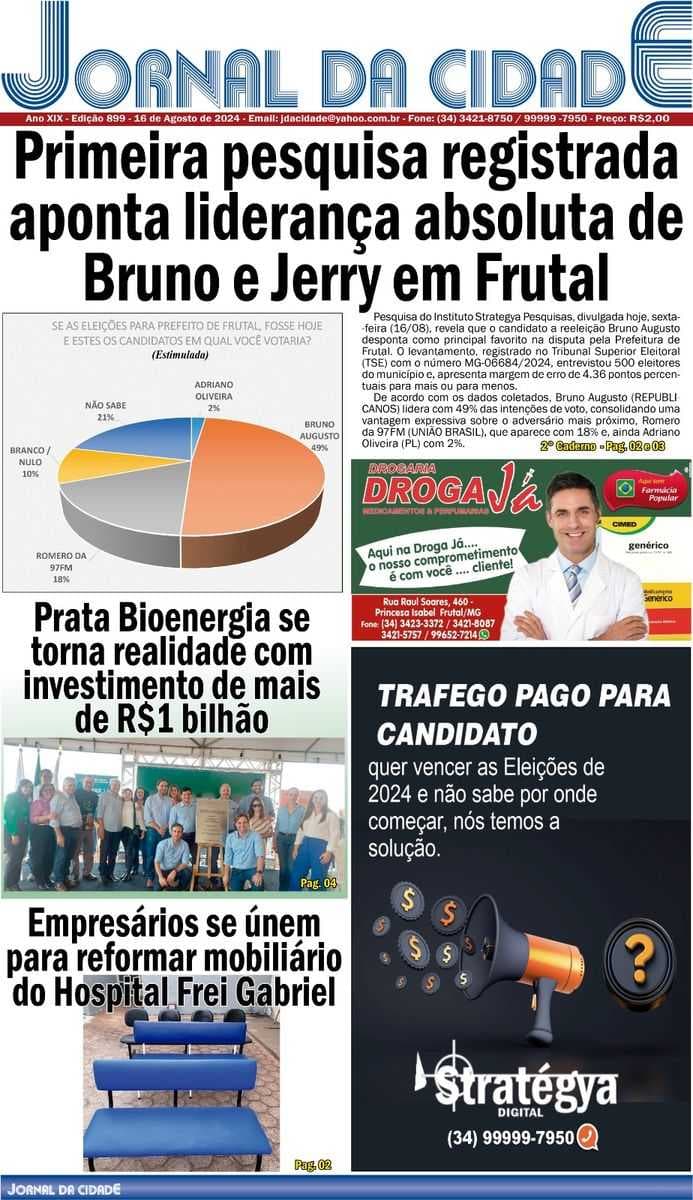 TRE-MG afasta multa, rejeita cassação e mantém mandato do prefeito Bruno Augusto em Frutal